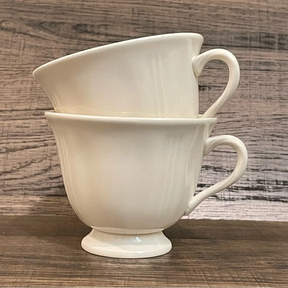 Wedgewood Pedestal Tea Cups England Set of Two